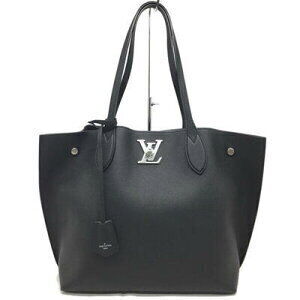 Louis Vuitton Lock Me Go Tote Bag Shoulder Black Leather